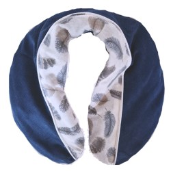 Blue Feather Microwaveable Neck pillow